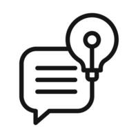 Suggestion icon mark in filled style vector