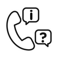 Support call service icon mark in filled style vector