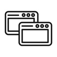 Tab icon mark in filled style vector