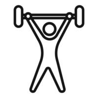 strength training icon mark in filled style vector
