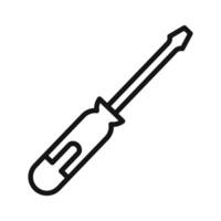 Screwdrive icon mark in filled style vector