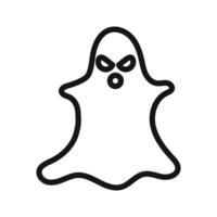 scary Ghost icon mark in filled style vector