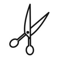 Scissors trim cut icon mark in filled style vector