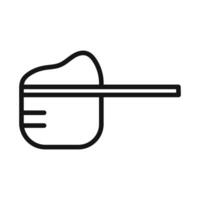 Scoop icon mark in filled style vector