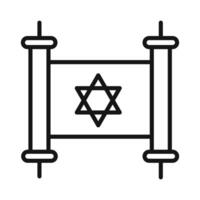 Torah icon mark in filled style vector