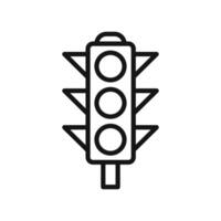 traffic light icon mark in filled style vector