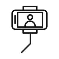 Vlog icon mark in filled style vector