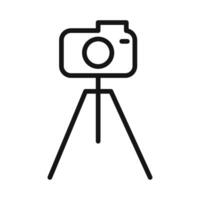 tripod icon mark in filled style vector