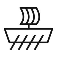 trireme icon mark in filled style vector