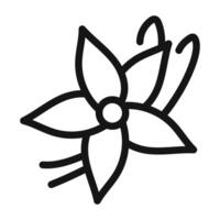 Vanilla icon mark in filled style vector