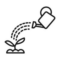 Watering Can icon mark in filled style vector
