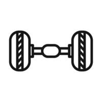 wheel alignment icon mark in filled style vector