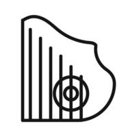 zither icon mark in filled style vector