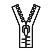 Zipper icon mark in filled style vector