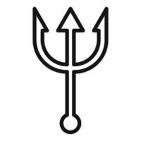 trident and poseidon icon mark in filled style vector