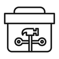 Toolbox icon mark in filled style vector