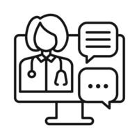 Chat consultation Symbol mark in filled style vector