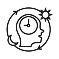 Circadian rhythms Symbol mark in filled style vector
