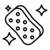 Cleaning sponge Symbol mark in filled style vector