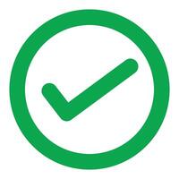 Check sign Symbol mark in filled style vector