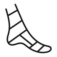 Elastic bandage Symbol mark in filled style vector