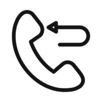 Call back Symbol mark in filled style vector
