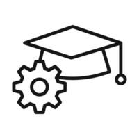 Engineering education Symbol mark in filled style vector