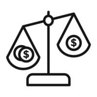 Compare price Symbol mark in filled style vector
