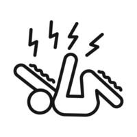 Epilepsy Symbol mark in filled style vector