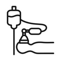 Anesthesia Symbol mark in filled style vector