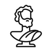 Ancient statue Symbol mark in filled style vector