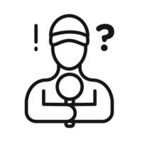 Curiosity Symbol mark in filled style vector