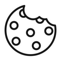 Cookie Symbol mark in filled style vector
