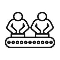 Assembly line Symbol mark in filled style vector