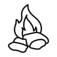 Charcoal Symbol mark in filled style vector