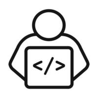 coding Symbol mark in filled style vector