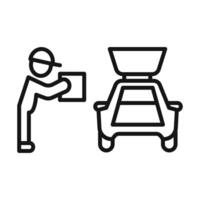 Curbside pickup Symbol mark in filled style vector