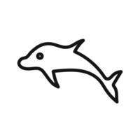 Dolphin Symbol mark in filled style vector