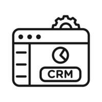 crm Symbol mark in filled style vector