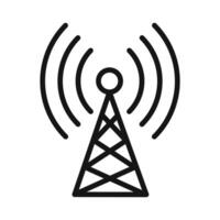 Broadcast Symbol mark in filled style vector