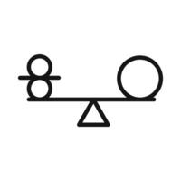 balancing Symbol mark in filled style vector