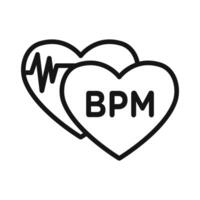Beat BPM Symbol mark in filled style vector