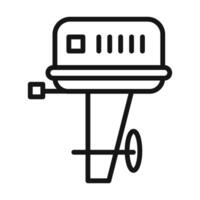 Boat engine Symbol mark in filled style vector