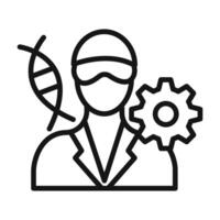 Biomedical engineer Symbol mark in filled style vector