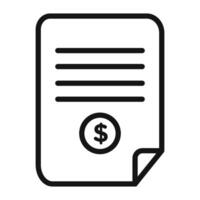Invoice Symbol mark in filled style vector