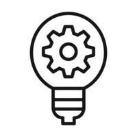 Idea generation Symbol mark in filled style vector