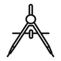 geometric compass Symbol mark in filled style vector