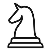 knight chess Symbol mark in filled style vector