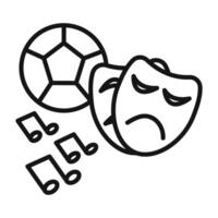 Extracurricular activities Symbol mark in filled style vector