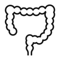 Large intestine Symbol mark in filled style vector
